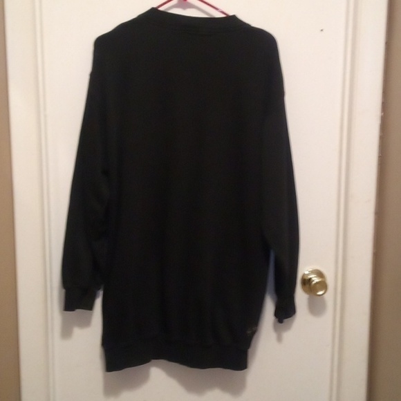 J. Renee Black Embroidery Time Theme Pull Over Sweater With Pockets - Size OS - Picture 7 of 7